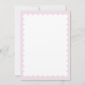 茶パーティーエレガントモダン甘いベビーガールシャワー 招待状 (裏面)