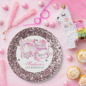 茶パーティーグリッターパーソナライズされた エレガント ペーパープレート (パーティー)