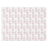 茶パーティーティーポットティーカップピンクローズフラワー テーブルクロス (正面(横))