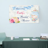 茶パーティーバラティーカップティーポット 横断幕 (トレードショー)