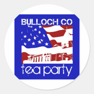 茶パーティーバンパーステッカー ラウンドシール