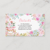 茶パーティーパステルフローラシャワー詳細カード エンクロージャーカード (正面)