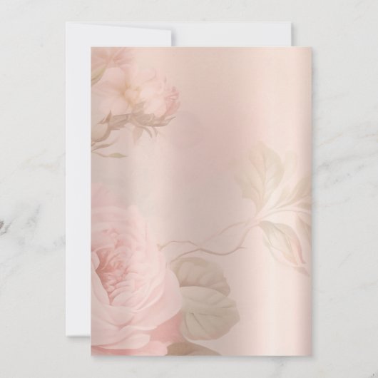 茶パーティーフラワーズヴィンテージブライダル昼食会 招待状 (裏面)