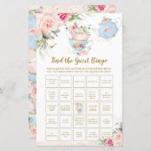 茶パーティーフローラシャワーFind the Guest Bingo Game (正面/裏面)