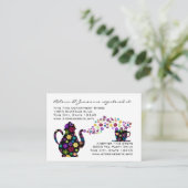 茶パーティーフローラブライダルシャワーレジストリ エンクロージャーカード (スタンド正面)