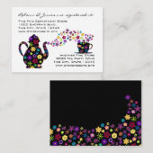 茶パーティーフローラブライダルシャワーレジストリ エンクロージャーカード (正面/裏面)