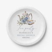 茶パーティーフローラブライダルシャワー ペーパープレート (正面)