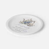 茶パーティーフローラブライダルシャワー ペーパープレート (アングル)