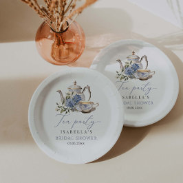 茶パーティーフローラブライダルシャワー ペーパープレート