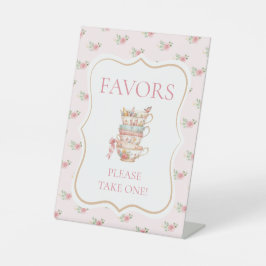 茶パーティーブライダルシャワーのお気に入り 台座サイン