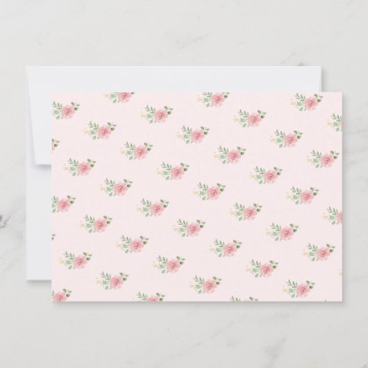 茶パーティーブライダルシャワーアドバイスカード 招待状 (裏面)