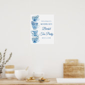 茶パーティーブライダルシャワーウェルカムサイン ポスター (キッチン)