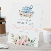 茶パーティーブライダルシャワーウェルカムサイン 台座サイン (インサイチュ)
