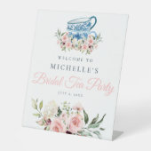 茶パーティーブライダルシャワーウェルカムサイン 台座サイン (正面)