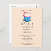 茶パーティーブライダルシャワーエレガントかわいいアフタヌーンティー ポストカード (正面/裏面)