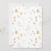 茶パーティーブライダルシャワーエレガントガーデンティーパーティー 招待状 (裏面)