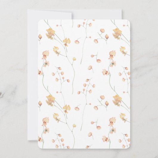 茶パーティーブライダルシャワーエレガントガーデンティーパーティー 招待状 (裏面)