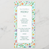 茶パーティーブライダルシャワーカワイイカラフルカスタム メニュー (正面)