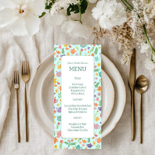 茶パーティーブライダルシャワーカワイイカラフルカスタム メニュー