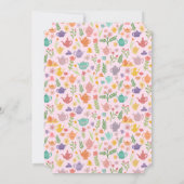 茶パーティーブライダルシャワーカワイイカラフルカスタム 招待状 (裏面)