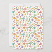 茶パーティーブライダルシャワーカワイイカラフルカスタム 招待状 (裏面)