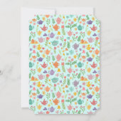 茶パーティーブライダルシャワーカワイイカラフルカスタム 招待状 (裏面)