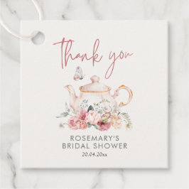 茶パーティーブライダルシャワーサンキュー フェイバータグ