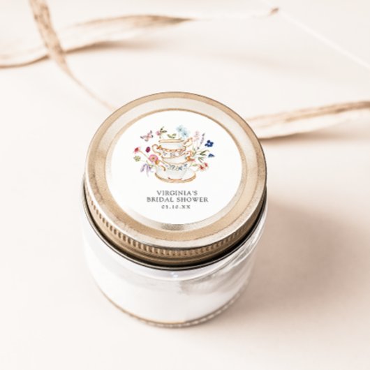 茶パーティーブライダルシャワーシール ラウンドシール