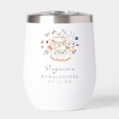 茶パーティーブライダルシャワーステムレスワインタンブラー (正面)