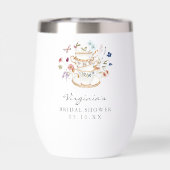 茶パーティーブライダルシャワーステムレスワインタンブラー (背面)