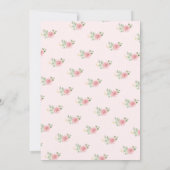 茶パーティーブライダルシャワービンゴゲームカード 招待状 (裏面)