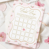 茶パーティーブライダルシャワービンゴゲームカード 招待状