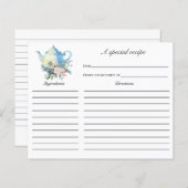 茶パーティーブライダルシャワーレシピカード (正面/裏面)