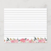 茶パーティーブライダルシャワーレシピカード (裏面)