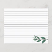 茶パーティーブライダルシャワーレシピカード (裏面)