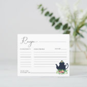 茶パーティーブライダルシャワーレシピカード (スタンド正面)