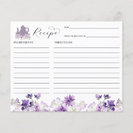 茶パーティーブライダルシャワーレシピカード