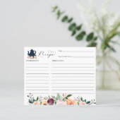 茶パーティーブライダルシャワーレシピカード (スタンド正面)