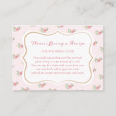 茶パーティーブライダルシャワーレシピ要求 エンクロージャーカード (正面)