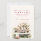 茶パーティーブライダルシャワー招待状インガーデン 招待状 (正面)