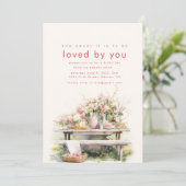 茶パーティーブライダルシャワー招待状インガーデン 招待状 (スタンド正面)