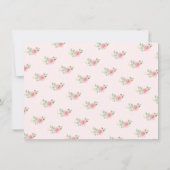 茶パーティーブライダルシャワー日付ナイトアイディアカード 招待状 (裏面)