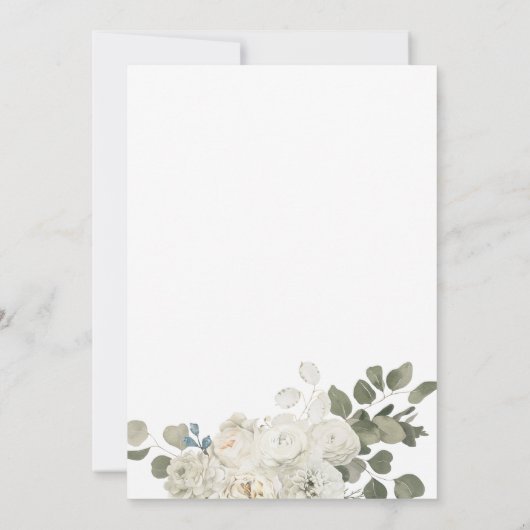 茶パーティーブライダルシャワー誘発招待状 招待状 (裏面)