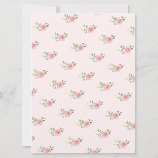 茶パーティーブライダルシャワー誰のゲームカードを推測 招待状 (裏面)