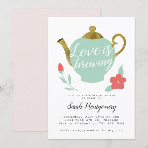 茶パーティーブライダルシャワー 招待状