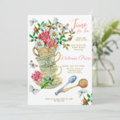 茶パーティーブライダル招待状 招待状 (スタンド正面)