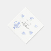 茶パーティーブルー中国レースクラシックボーイベビーシャワー スタンダードカクテルナプキン (角)