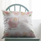 茶パーティーベビーガール誕生統計フローラキープサケ クッション