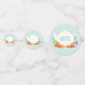 茶パーティーベビーシャワーティーポット春フローラ コンフェッティ (裏面)