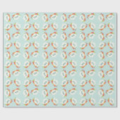 茶パーティーベビーシャワーティーポット春フローラ ラッピングペーパー (フラット)